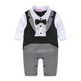 Boys' long-sleeved gentleman romper