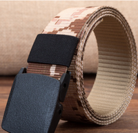 Canvas belt men hypoallergenic canvas belt woven nylon plastic buckle outdoor leisure wholesale