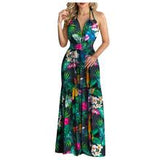 Explosive Ebay New Women's Halter Fashion Printed Dress