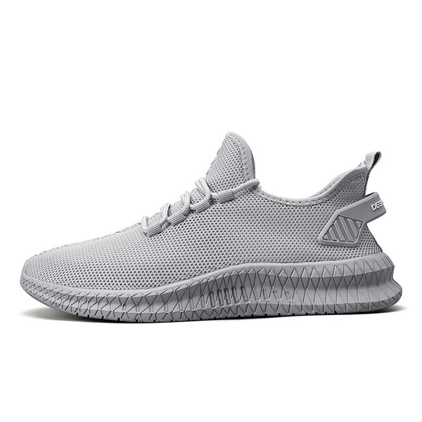 Large Size Men's Flying Mesh White Shoes