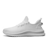 Large Size Men's Flying Mesh White Shoes