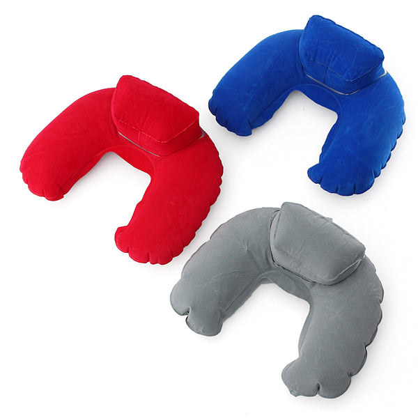 Inflatable Soft Travel Pillow Air Cushion Neck U-Shaped